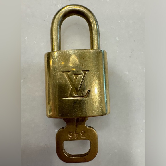 Louis Vuitton Authenic lock & key set brass lock #346 - Picture 1 of 5